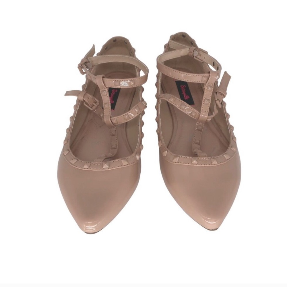 Betseyville Epic Studded Blush Ballet Flats Sz 9